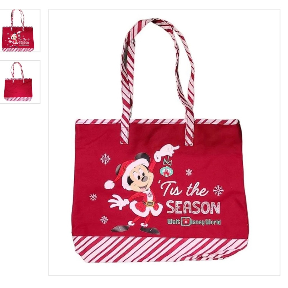 NWT! Mickey Mouse Tis the Season Disney World Authentic park bag tote Christmas